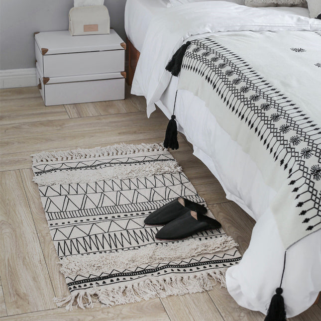 Carpet  geometric household cotton and linen mat - Wnkrs