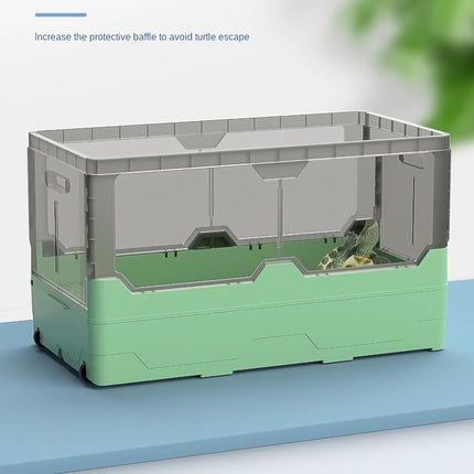 Tanque de tortuga brasileña con plataforma de secado - Acuario antiescape