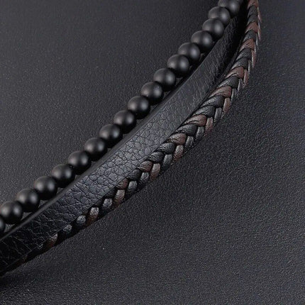 High-Quality Men's Classic Leather Bracelet - Wnkrs