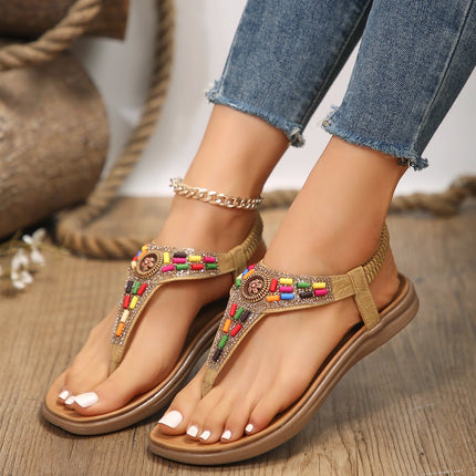 Sandalias bohemias de cristal