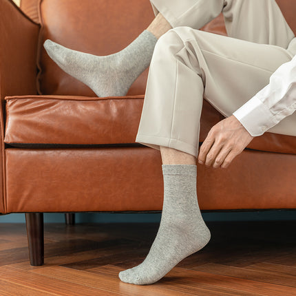 10 pares de calcetines de negocios de algodón suave y transpirable para hombre