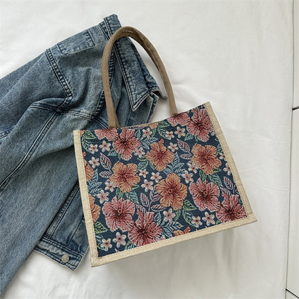 Sac à main vintage avec boutons en lin