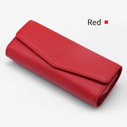 Luxury Cowhide Leather Sunglasses Case for Car Visor - Wnkrs