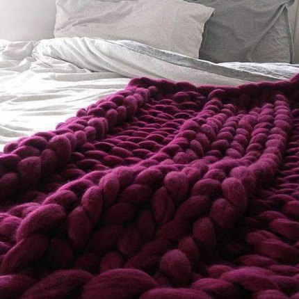 Acrylic woven super thick wool blanket - Wnkrs