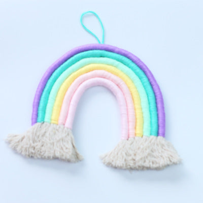 Colorful tapestry rainbow hand-woven hanging tassels - Wnkrs