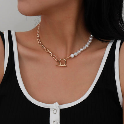 Women's Baroque Pearl Chain Necklace - Wnkrs