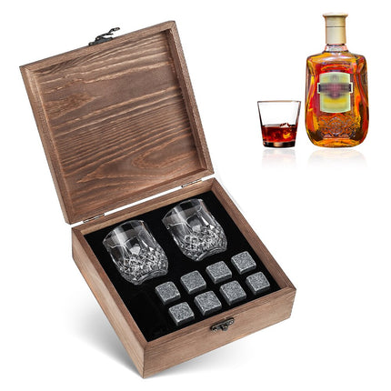 Whisky ice wine stone wooden box set - Wnkrs