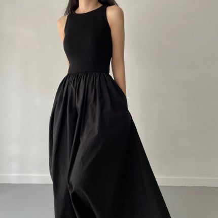 New Patchwork Long Women's Design Slim Fit Large Skirt Temperament Long Dress