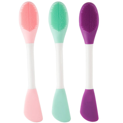 Brosse à masque facial à double extrémité en silicone souple