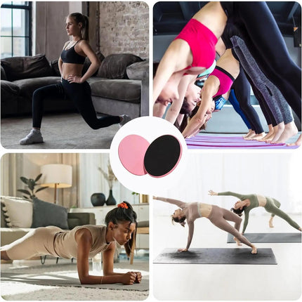 2 discos deslizantes para ejercicios de yoga y core