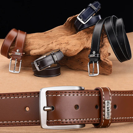 Ceinture en cuir véritable pour hommes