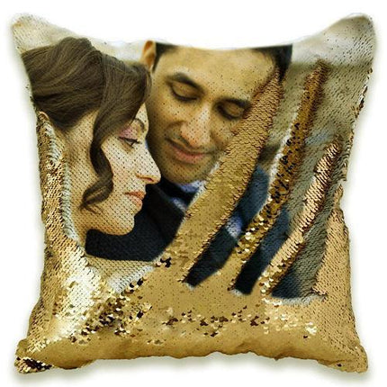 Sequins Throw Pillowcase with Custom Photo - Wnkrs