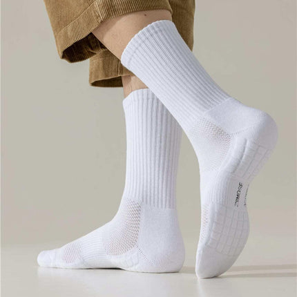 Chaussettes mi-tubes en coton pour hommes en velours