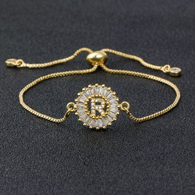 Women's Crystal Patterned Letter Bracelet - Wnkrs