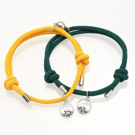 Rope Couple Bracelet with Magnite - Wnkrs