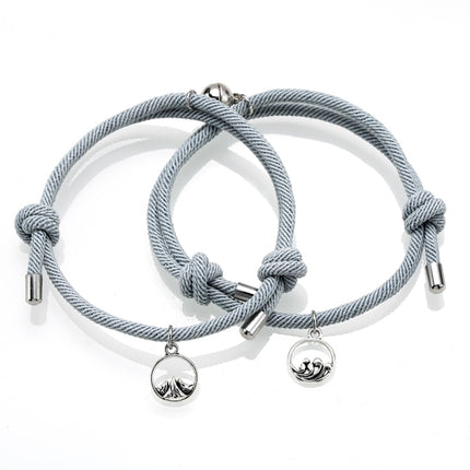 Rope Couple Bracelet with Magnite - Wnkrs