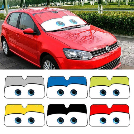 Aluminum Foil Car Sunshade with Heated Eyes Design – Windshield Solar Protector - Wnkrs