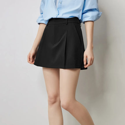 High Waisted A-Line Mini Skirt Pants