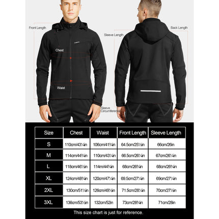 Coupe-vent de cyclisme pour homme – Veste coupe-vent thermique à capuche