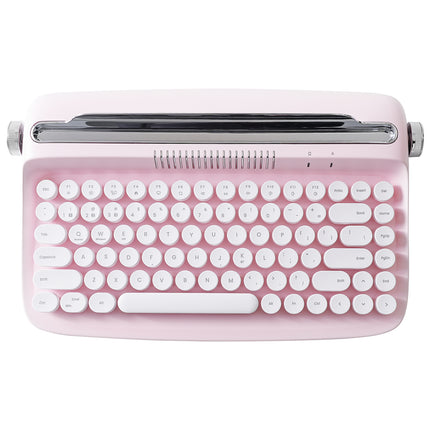 Retro Wireless Bluetooth Typewriter Keyboard with Integrated Stand