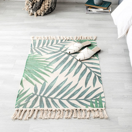 Simple Cotton Linen Small Floor Mat - Wnkrs