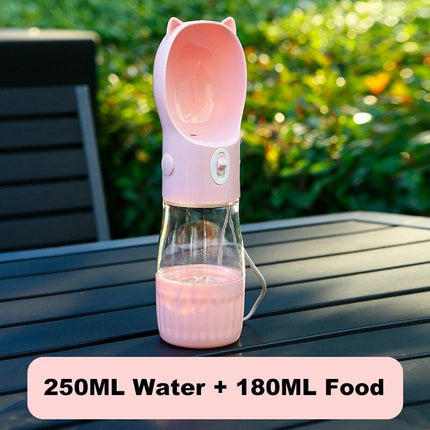 Portable 2-in-1 Dog & Cat Water Bottle and Food Dispenser - Wnkrs