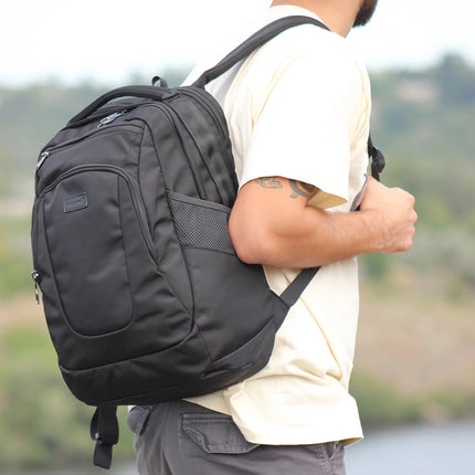 Mochila antirrobo para portátil de 15,6" para hombre: mochila impermeable para viajes y escuela