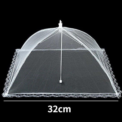 Lace-Trimmed Foldable Mesh Food Cover - Wnkrs