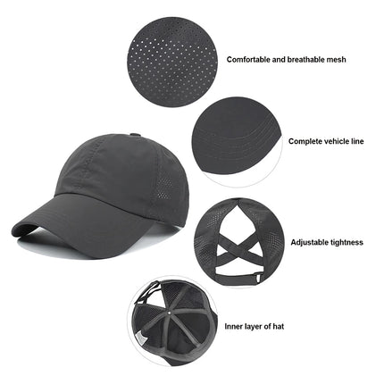 Casquette de baseball de sport en maille d'été pour femme