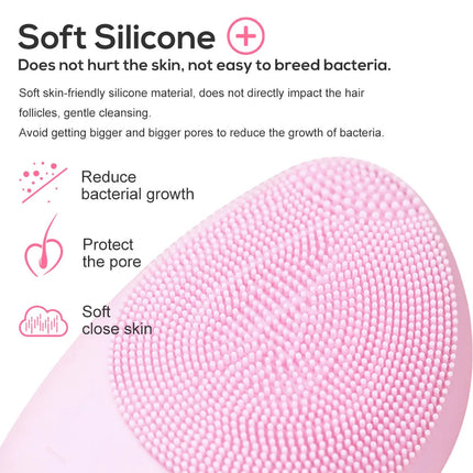 Brosse nettoyante pour le visage électrique sonique en silicone à ultrasons