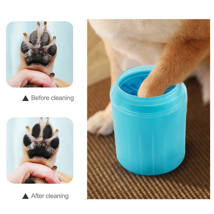 Vaso limpiador portátil para patas de perro