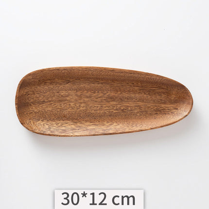 Acacia Wooden Tray Cake Tray Wooden Irregular Dinner Plate Homestay Hotel Set Plate - Wnkrs