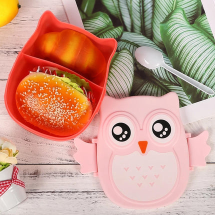 Boîte à lunch pour micro-ondes en forme de hibou : stockage amusant et fonctionnel des aliments pour les enfants