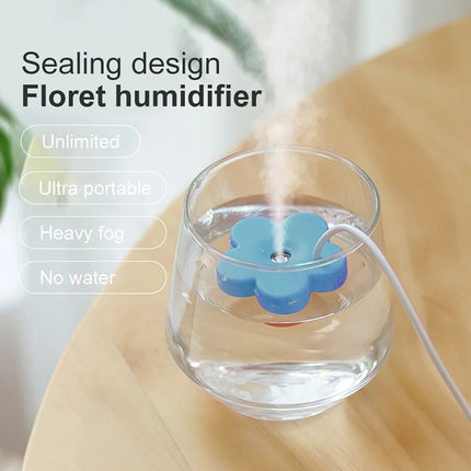 Compact Ultrasonic Aromatherapy Diffuser - Petal Shaped USB Humidifier - Wnkrs