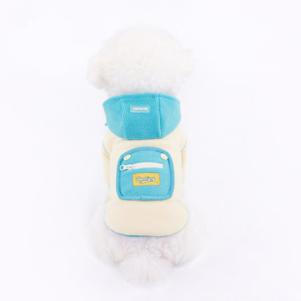 Chaqueta polar cálida con gorro desmontable: ropa de invierno para perros y gatos