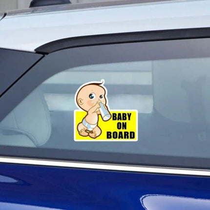 Reflective Baby On Board Safety Sticker for Cars - Wnkrs