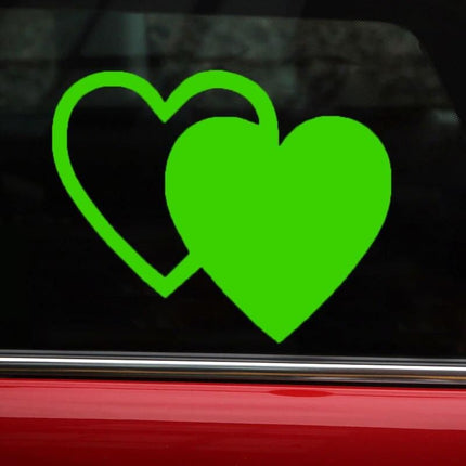 Reflective Love Heart Safety Decals - Wnkrs