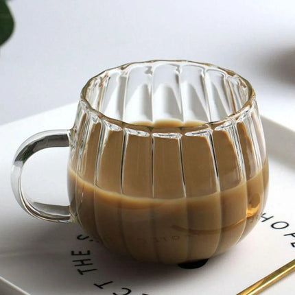 Ensemble de tasses en verre résistantes à la chaleur à motif citrouille