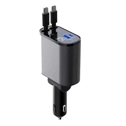 4-in-1 USB Car Fast Charger with PD QC3.0 & Digital Display - Wnkrs