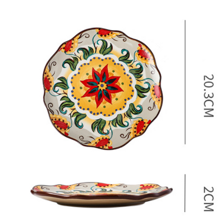 Underglaze Ceramic Tableware Bohemian Household Dishes - Wnkrs