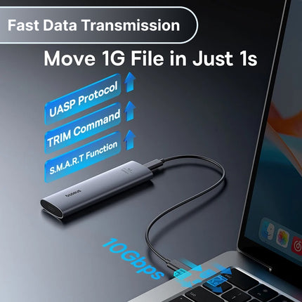 Boîtier SSD NVMe M.2 vers USB Type-C 10 Gbit/s