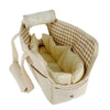 Bolso y esterilla beige