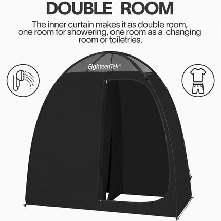 Camping Shower Tent Changing Room - 2 Rooms, UV Protection, Portable - Wnkrs