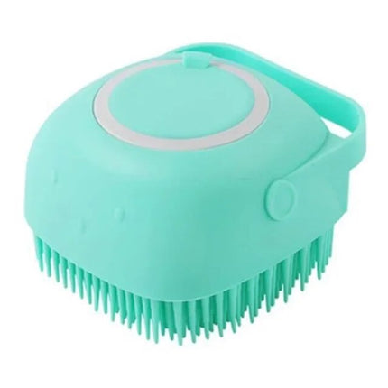 Brosse de massage en silicone pour salle de bain pour animaux de compagnie - Outil de bain doux et sûr pour chiens, chats et enfants