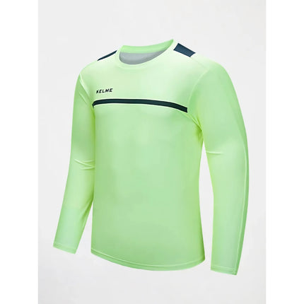 Camiseta de entrenamiento de fútbol de manga larga para hombre: camiseta deportiva transpirable para correr