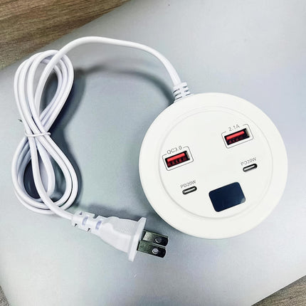 Regleta de viaje universal con dos puertos USB-C y USB-A