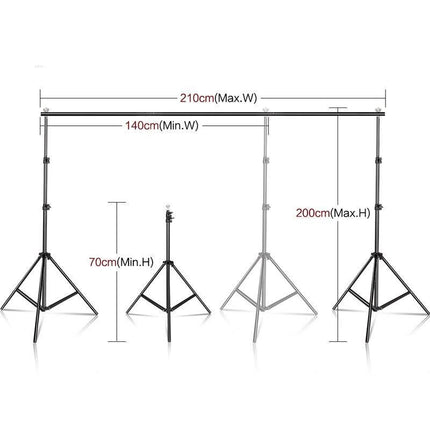 Adjustable Multi-Purpose Photography Background Stand Kit with Chroma Key Screen - Wnkrs