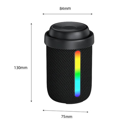 Minialtavoz Bluetooth RGB portátil de 5 W: resistente al agua, graves potentes, caja de música inalámbrica para exteriores