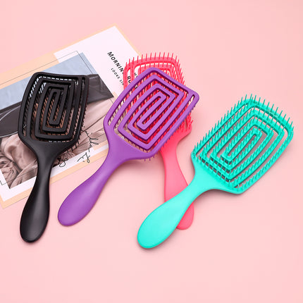 Brosse à cheveux antistatique à coussin d'air pour un coiffage sans nœuds