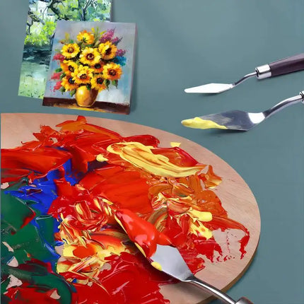 Ensemble de 18 couteaux à palette en acier inoxydable pour peinture à l'huile